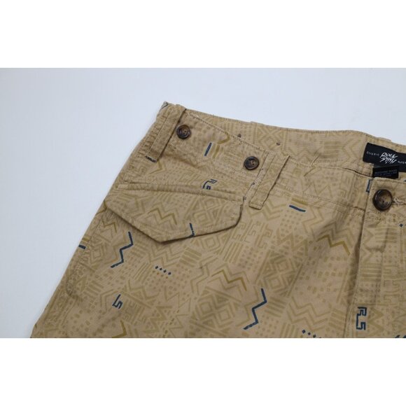 Rocksmith Mens Size 38x36 Abstract Geometric Strap Skateboard Cargo Pants Beige - Picture 8 of 14